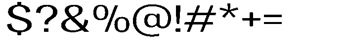 Degora Expanded Font OTHER CHARS