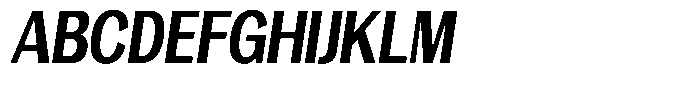 Degora Extra Bold Condensed Slant Font UPPERCASE