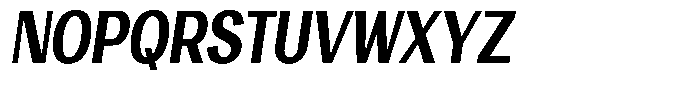 Degora Extra Bold Condensed Slant Font UPPERCASE