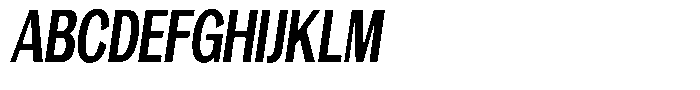 Degora Extra Bold Extra Condensed Slant Font UPPERCASE