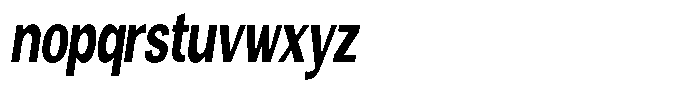 Degora Extra Bold Extra Condensed Slant Font LOWERCASE