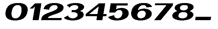 Degora Extra Bold Extra Exp Slant Font OTHER CHARS