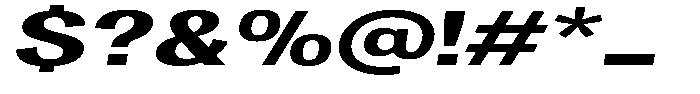 Degora Extra Bold Extra Exp Slant Font OTHER CHARS
