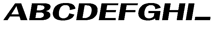 Degora Extra Bold Extra Exp Slant Font UPPERCASE