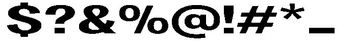 Degora Extra Bold Extra Expanded Font OTHER CHARS