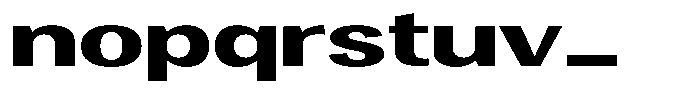 Degora Extra Bold Extra Expanded Font LOWERCASE