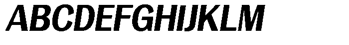 Degora Extra Bold Semi Condensed Slant Font UPPERCASE