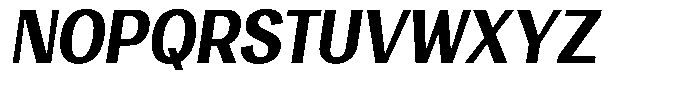 Degora Extra Bold Semi Condensed Slant Font UPPERCASE