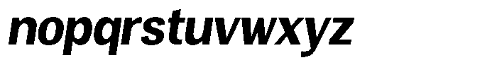 Degora Extra Bold Semi Condensed Slant Font LOWERCASE