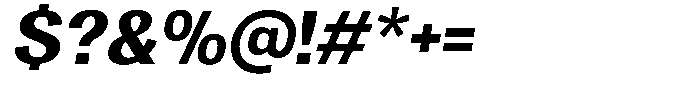 Degora Extra Bold Slant Font OTHER CHARS