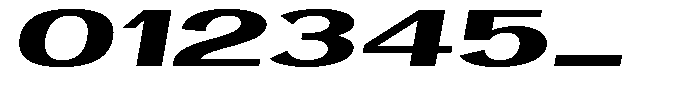 Degora Extra Bold Ultra Exp Slant Font OTHER CHARS