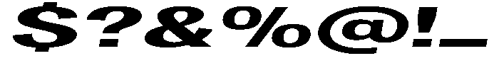 Degora Extra Bold Ultra Exp Slant Font OTHER CHARS