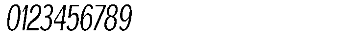 Degora Extra Condensed Slant Font OTHER CHARS