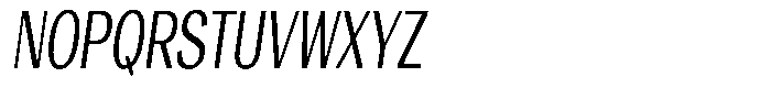 Degora Extra Condensed Slant Font UPPERCASE