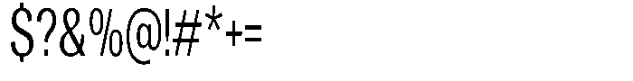 Degora Extra Condensed Font OTHER CHARS