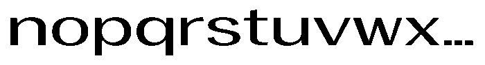 Degora Extra Expanded Font LOWERCASE
