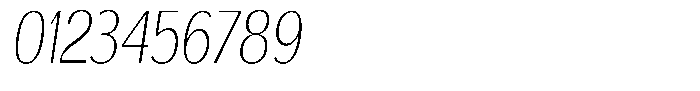 Degora Extra Light Condensed Slant Font OTHER CHARS