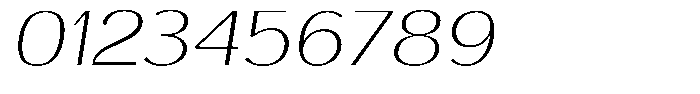 Degora Extra Light Expanded Slant Font OTHER CHARS