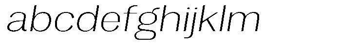 Degora Extra Light Expanded Slant FONT