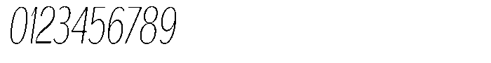 Degora Extra Light Extra Condensed Slant Font OTHER CHARS