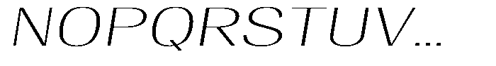 Degora Extra Light Extra Exp Slant Font UPPERCASE