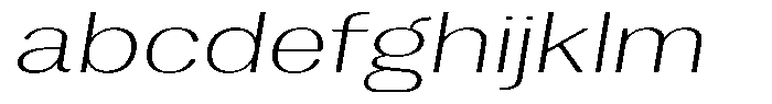Degora Extra Light Extra Exp Slant FONT