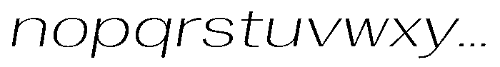 Degora Extra Light Extra Exp Slant Font LOWERCASE