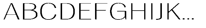 Degora Extra Light Extra Expanded Font UPPERCASE