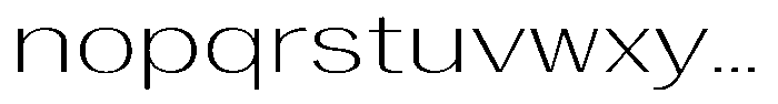 Degora Extra Light Extra Expanded Font LOWERCASE