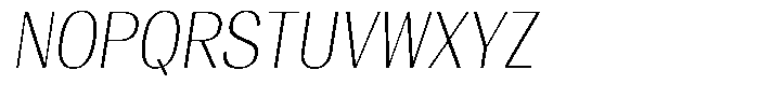 Degora Extra Light Semi Condensed Slant Font UPPERCASE