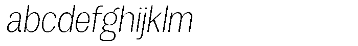 Degora Extra Light Semi Condensed Slant FONT