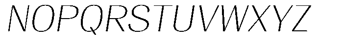 Degora Extra Light Semi Expanded Slant Font UPPERCASE