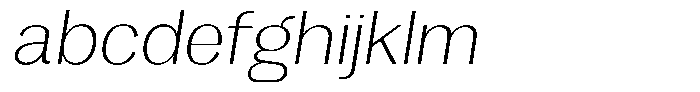 Degora Extra Light Semi Expanded Slant FONT