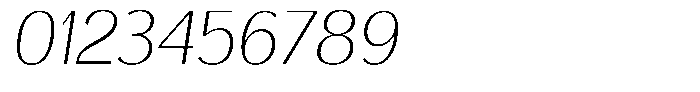 Degora Extra Light Slant Font OTHER CHARS