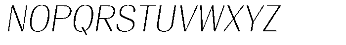 Degora Extra Light Slant Font UPPERCASE
