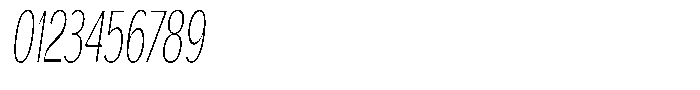 Degora Extra Light Ultra Condensed Slant Font OTHER CHARS