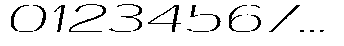 Degora Extra Light Ultra Exp Slant Font OTHER CHARS