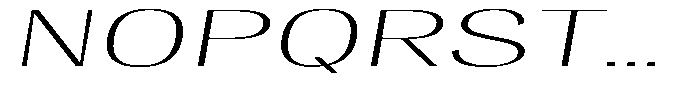 Degora Extra Light Ultra Exp Slant Font UPPERCASE
