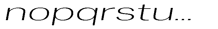 Degora Extra Light Ultra Exp Slant Font LOWERCASE