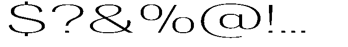 Degora Extra Light Ultra Expanded Font OTHER CHARS