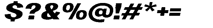 Degora Heavy Expanded Slant Font OTHER CHARS