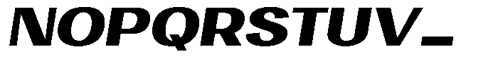 Degora Heavy Expanded Slant Font UPPERCASE