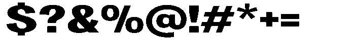 Degora Heavy Expanded Font OTHER CHARS