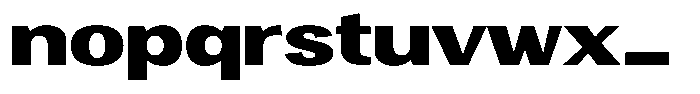 Degora Heavy Expanded Font LOWERCASE