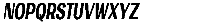 Degora Heavy Extra Condensed Slant Font UPPERCASE