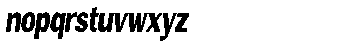 Degora Heavy Extra Condensed Slant Font LOWERCASE