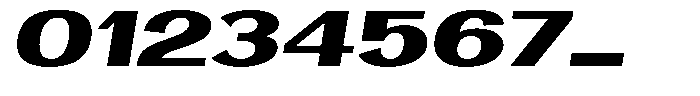 Degora Heavy Extra Expanded Slant Font OTHER CHARS