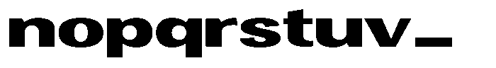 Degora Heavy Extra Expanded Font LOWERCASE