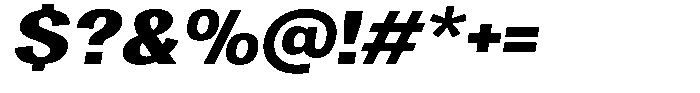 Degora Heavy Semi Expanded Slant Font OTHER CHARS
