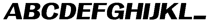 Degora Heavy Semi Expanded Slant Font UPPERCASE